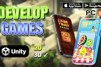 develop a custom 2d or 3d unity game for mobile, PC, or web