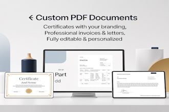 create personalized PDF certificates, invoices, or letters