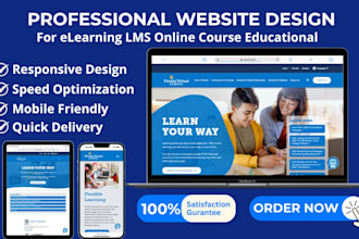 build a wordpress elearning lms website with learndash, tutor lms, or buddyboss