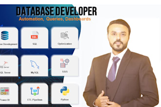 your sql developer for database design, etl, and power bi reports