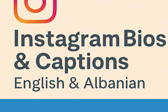 craft unique instagram bios  captions in english and albanian