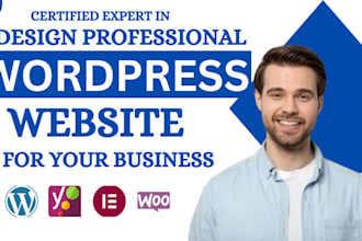 design responsive wordpress website using divi elementor pro page builder