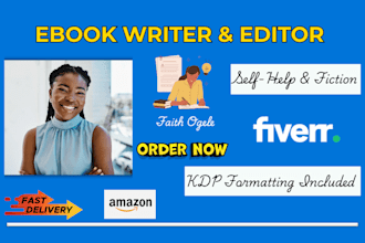 write, edit, and format your self help or fiction ebook for kdp amazon