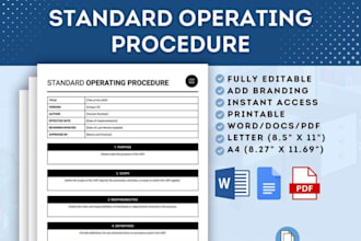create clear instructional manuals or sops in google docs
