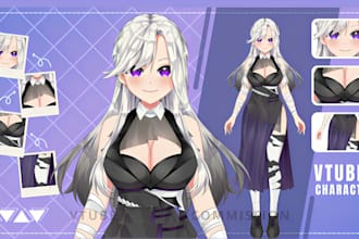 create 2d vtuber models, rigging  character design