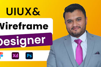 design modern UI UX with wireframes design in figma for mobile apps and websites