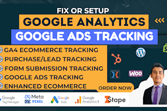 setup google analytics ga4, ads conversion server side tracking via GTM