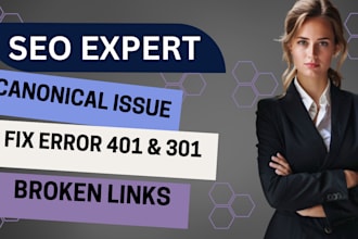 fix technical SEO issues, 404 errors, and indexing problems