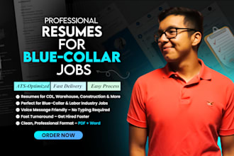 create an ats optimized resume for blue collar workers