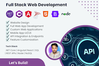 develop custom scalable dotnet core angular sql web applications with apis