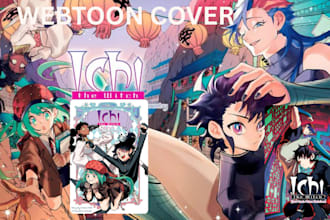 webtoon cover art, webnovel book cover, anime style, shonen, couple book manhwa