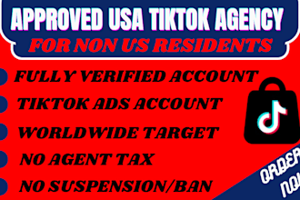 usa tik tok ads agency account tiktok business centre for USA non resident