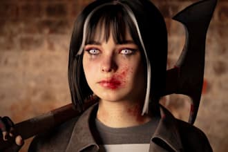3d game character modeling for unity or unreal 4,5 3d realistic modeling