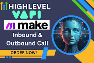 setup inbound and outbound call voice ai agent with vapi ai make com gohighlevel