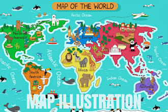 create  custom illustrated  maps, fantasy maps, tourist maps, city maps, map art