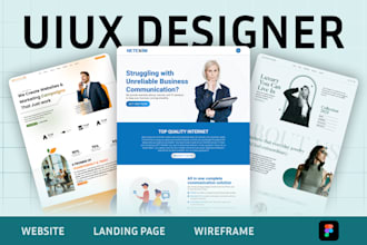 design clean and conversion focused website uiux and landing page uiux in figma