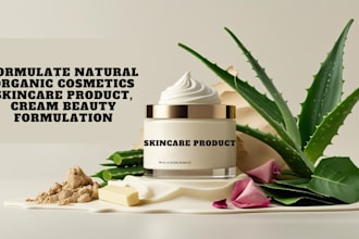 formulate natural organic cosmetics skincare product, cream beauty formulation