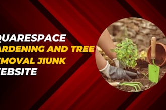 build squarespace gardening website tree removal junk website