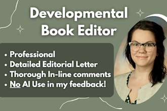 be your developmental editor for your fiction novel