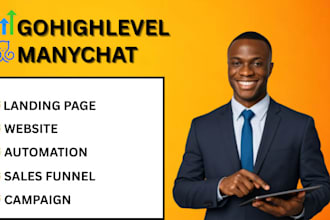 lead generation with manychat ai chatbot and gohighlevel automation landing page