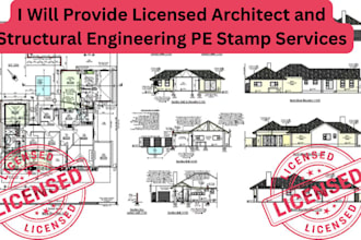 licensed architect, structural engineering pe stamp, in california colorado