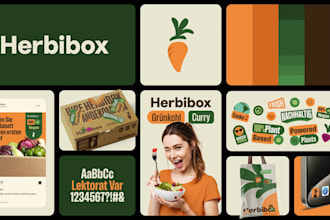 custom minimalist logo design and full brand identity kit