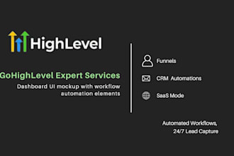 build and automate your gohighlevel CRM, sales funnel, manage team and workflows