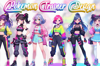 draw pokémon trainer, custom fakemon fan art card design, pokémon sprite artist