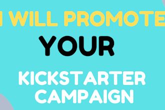 promote your kickstarter campaign and drive backers