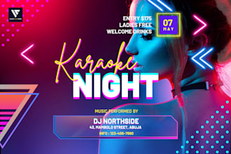 design a professional party flyer, club flyer, event flyer, music flyer