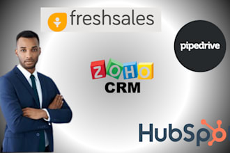 set up sales automation using crms such as pipedrive hubspot zoho CRM