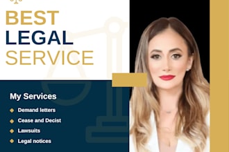 draft custom legal letters including demand, lawsuit, or cease and desist