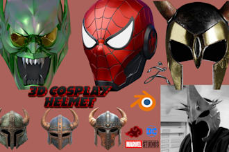 do 3d cosplay creation, 3d cosplay armor 3d cosplay prop mask print and paint