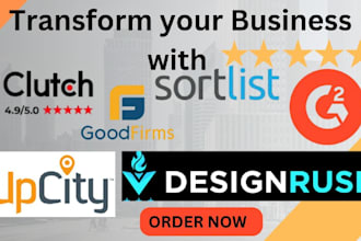 enhance the repute of your website with clutch g2 goodfirm upcity sortlist b2b