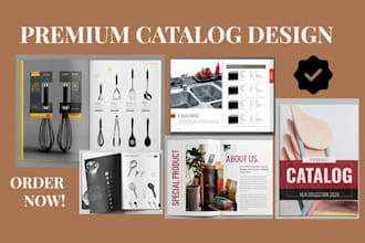 design product catalogue, gadget electronics brochure, line sheet for your store