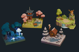 design 3d environments and game level design in unity
