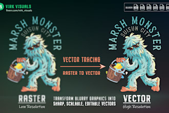 do vector tracing, vectorize or redraw logo, image or sketch