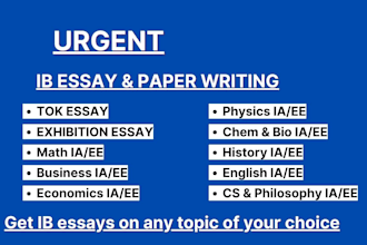 edit and review your ib extended essay, ia, and exhibition