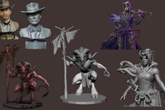 convert 2d to 3d model 3d miniature character model print and paint figure model