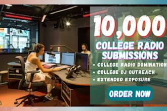 submit your song to the most active college radio stations worldwide with proof