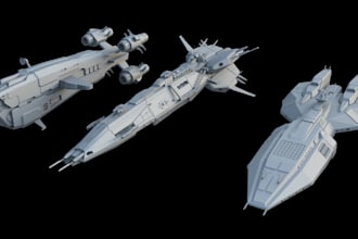 3d hardsurface model, spaceship model amour model car model for 3d printing