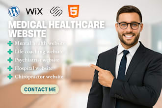 create medical healthcare website, life coach,therapy website,mental healthcare