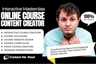 create online course content, kajabi, systeme course website design, ppt slides