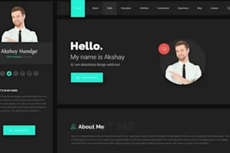 design your personal portfolio website on wordpress or wix