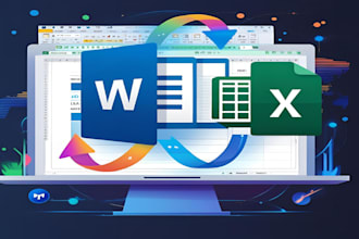 data entry from ms word, PDF and web to ms excel quickly