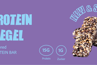 design a modern and eye catching protein bar wrapper