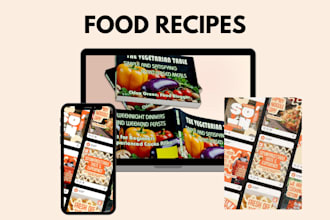 draw food, recipes, covers for cookbook, blog, menu