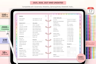 design digital journal digital planner printable planner hyperlinked planner