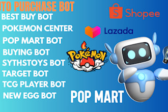 build auto purchase bot, auto checkout bot, shopping bot with pokemon tcgplayer