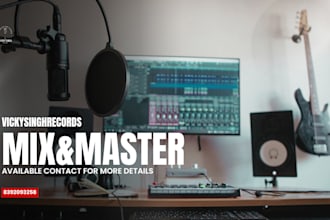 professionally mix and master rap, drill, trap, and hip hop songs